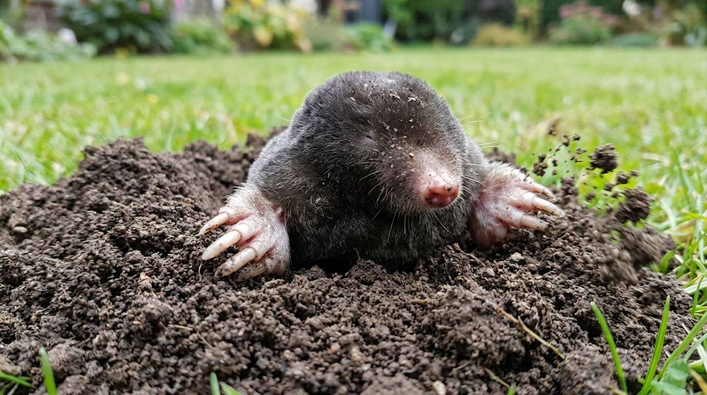 Maulwurf im Kleingarten